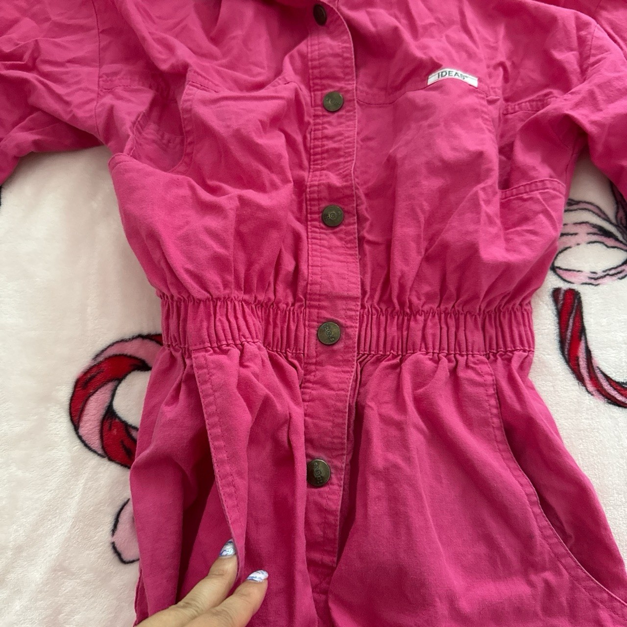Vintage 80s 90s Ideas hot pink jumpsuit S