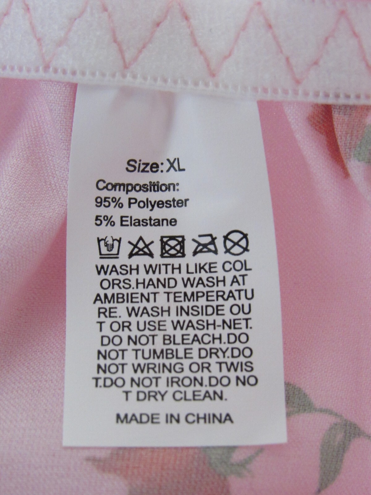 PINK Floral, Rose Print Ruched Taffeta Bow Pastoral Romantic sissy panties XL