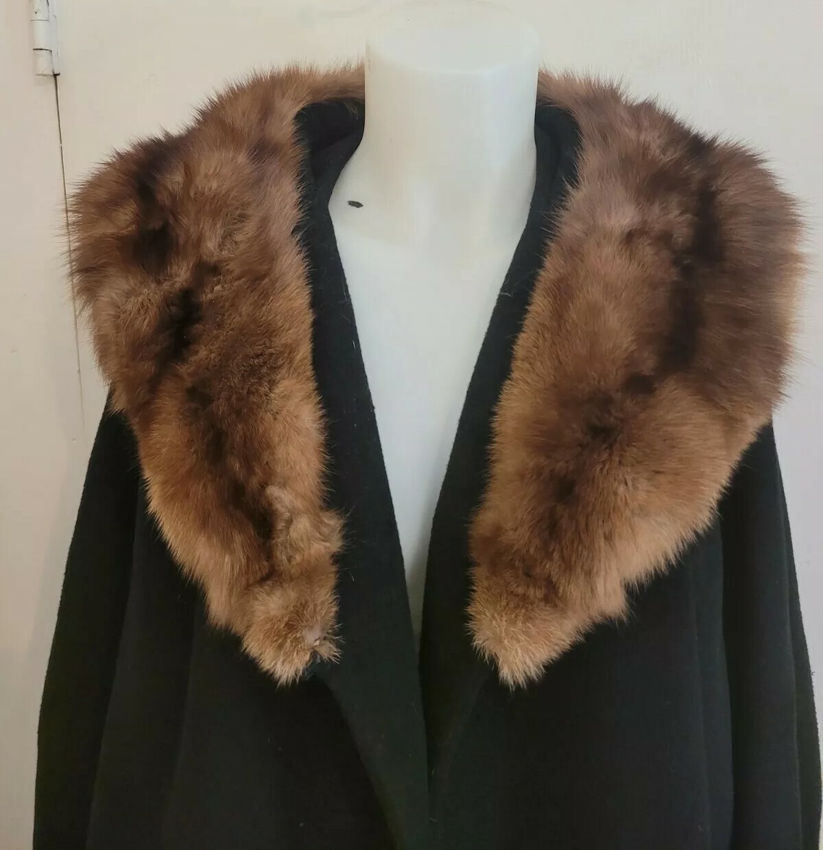 Vintage Montaldo Frank Gallant Fur Collar Coat Size XXL Classic Gallanaire Mod