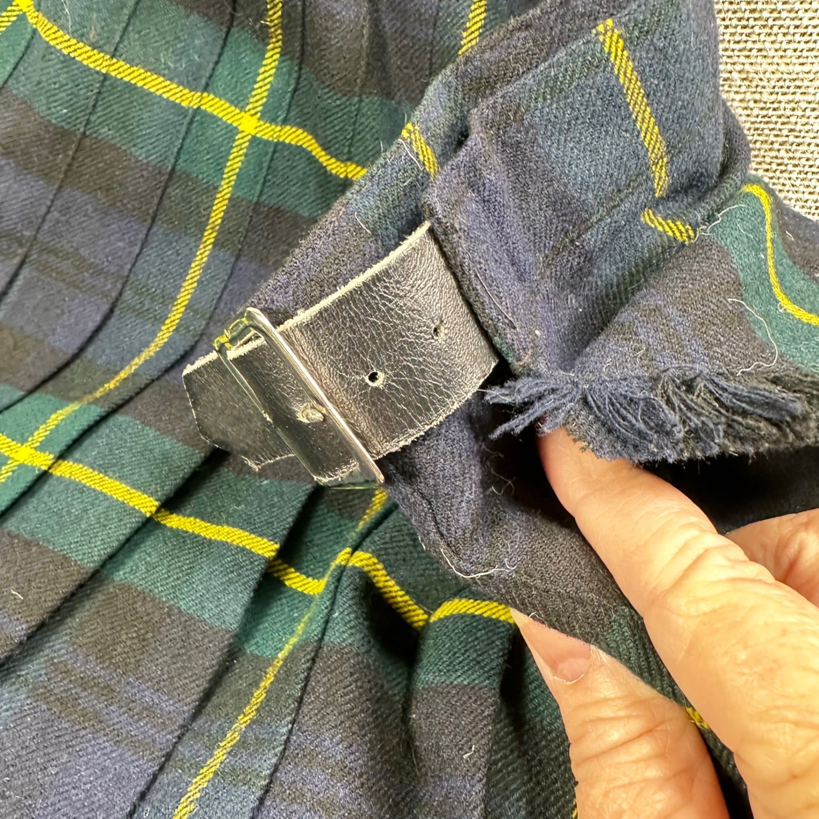 Scotch House Wool Kilt Gordon Tartan Skirt Black Watch Tartan Womens 20 Scotland