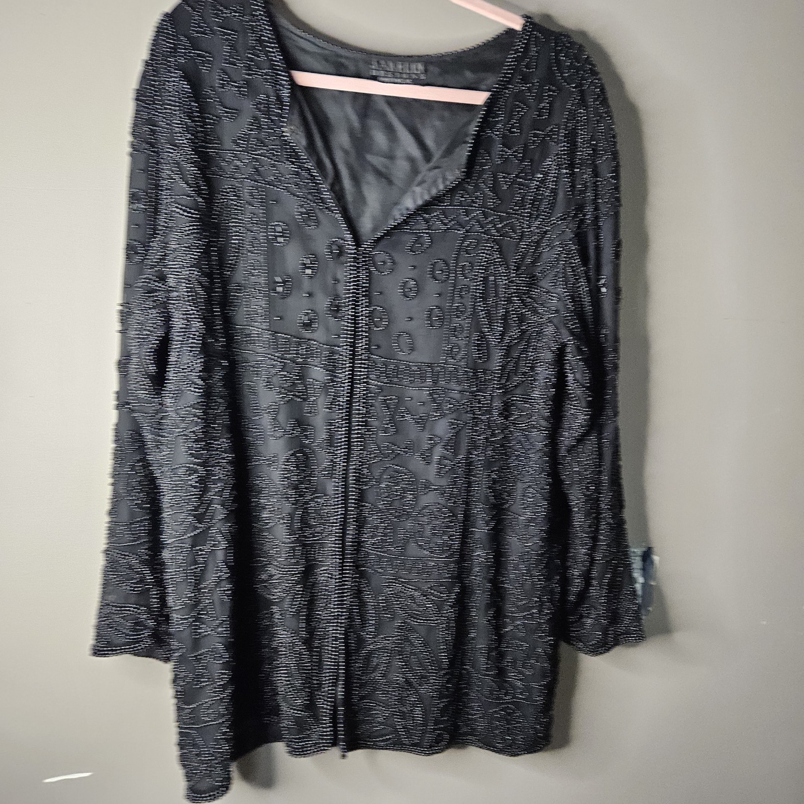 Jakelin Designs Women’s Black Beaded Vintage Jacket Regular Size Classic Style