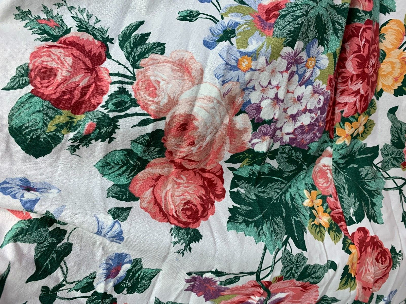 Vintage EXPO Floral Off-Shoulder Flare & Fit Midi Dress ~ 1980’s Garden Party
