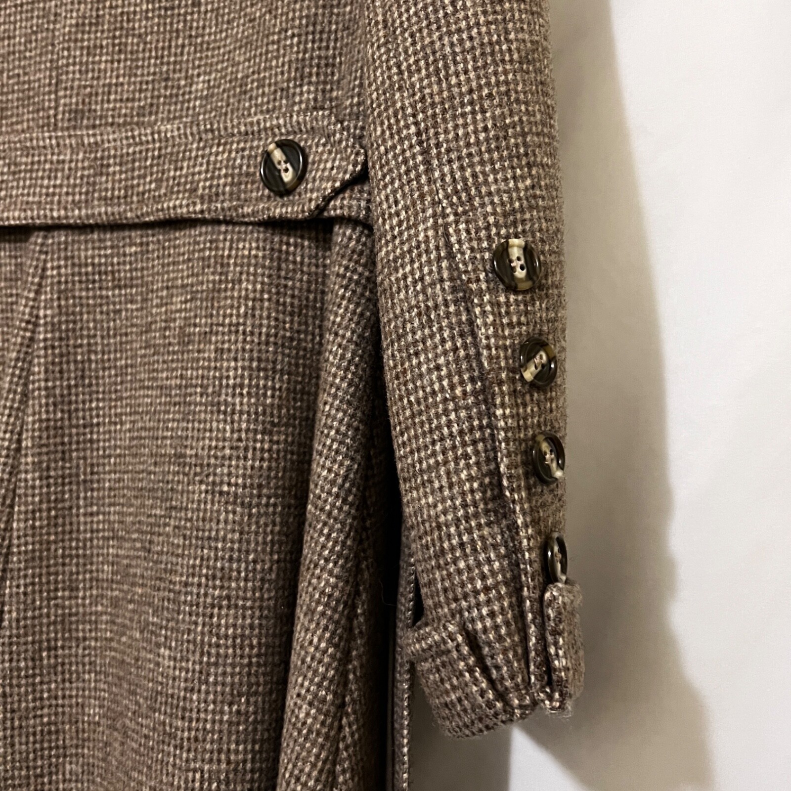 International Ladies Garment Workers Union Womens S Tweed Check Peacoat ILGWU
