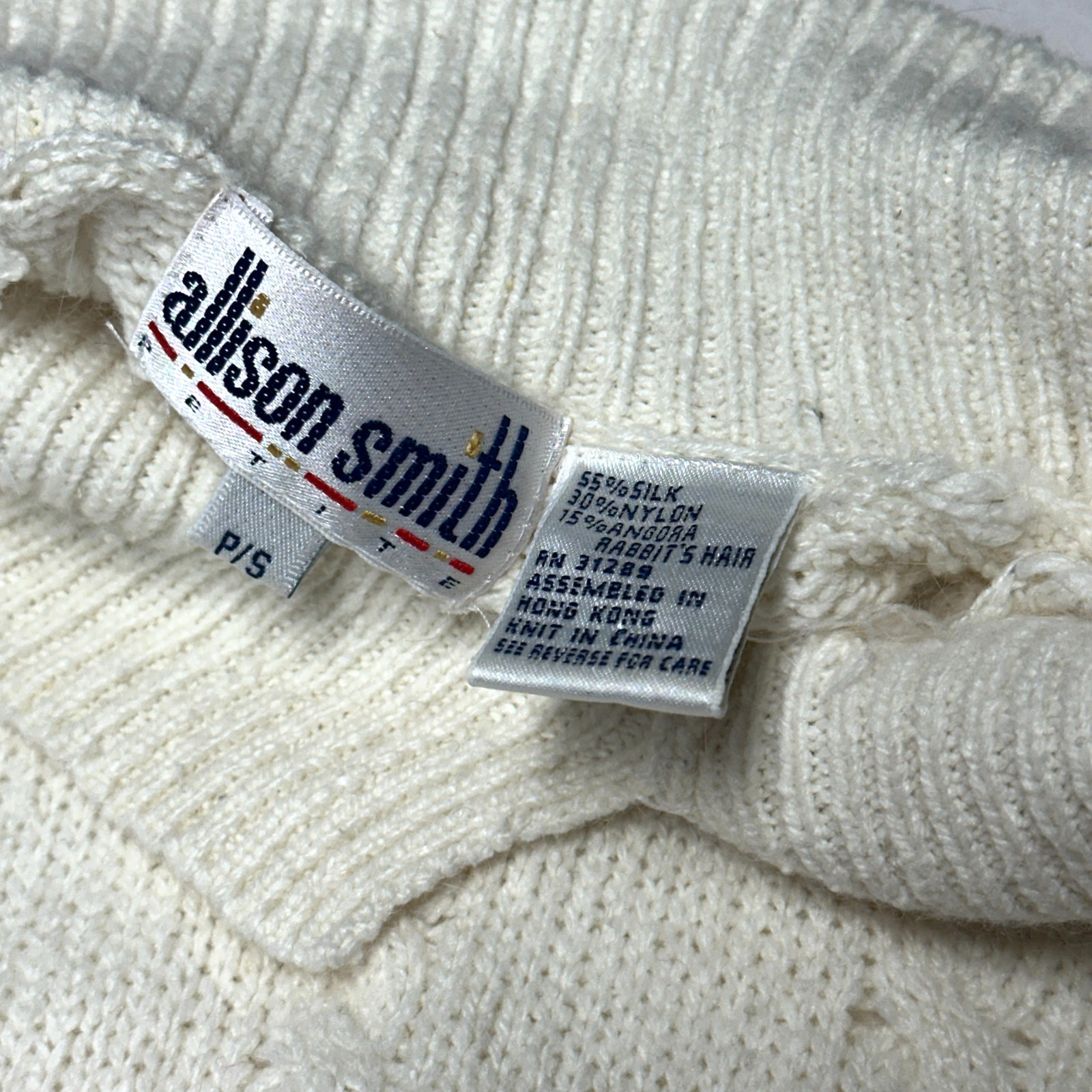 Vintage Allison Smith Petite Silk Nylon Rabbit Hair Angora Size Sm