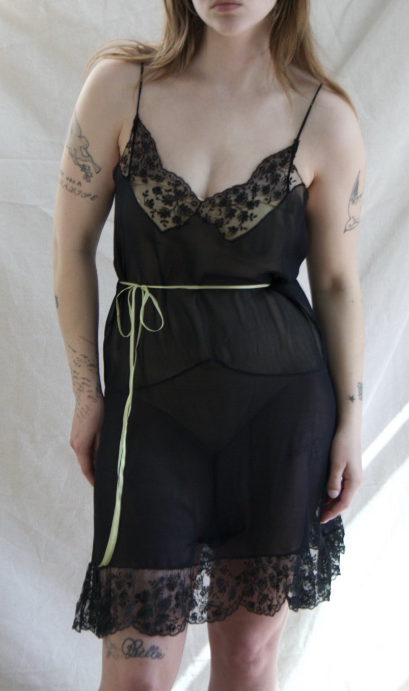 Antique 1920s Step In Romper Chiffon Chantilly Lace Silk Ribbon Flapper