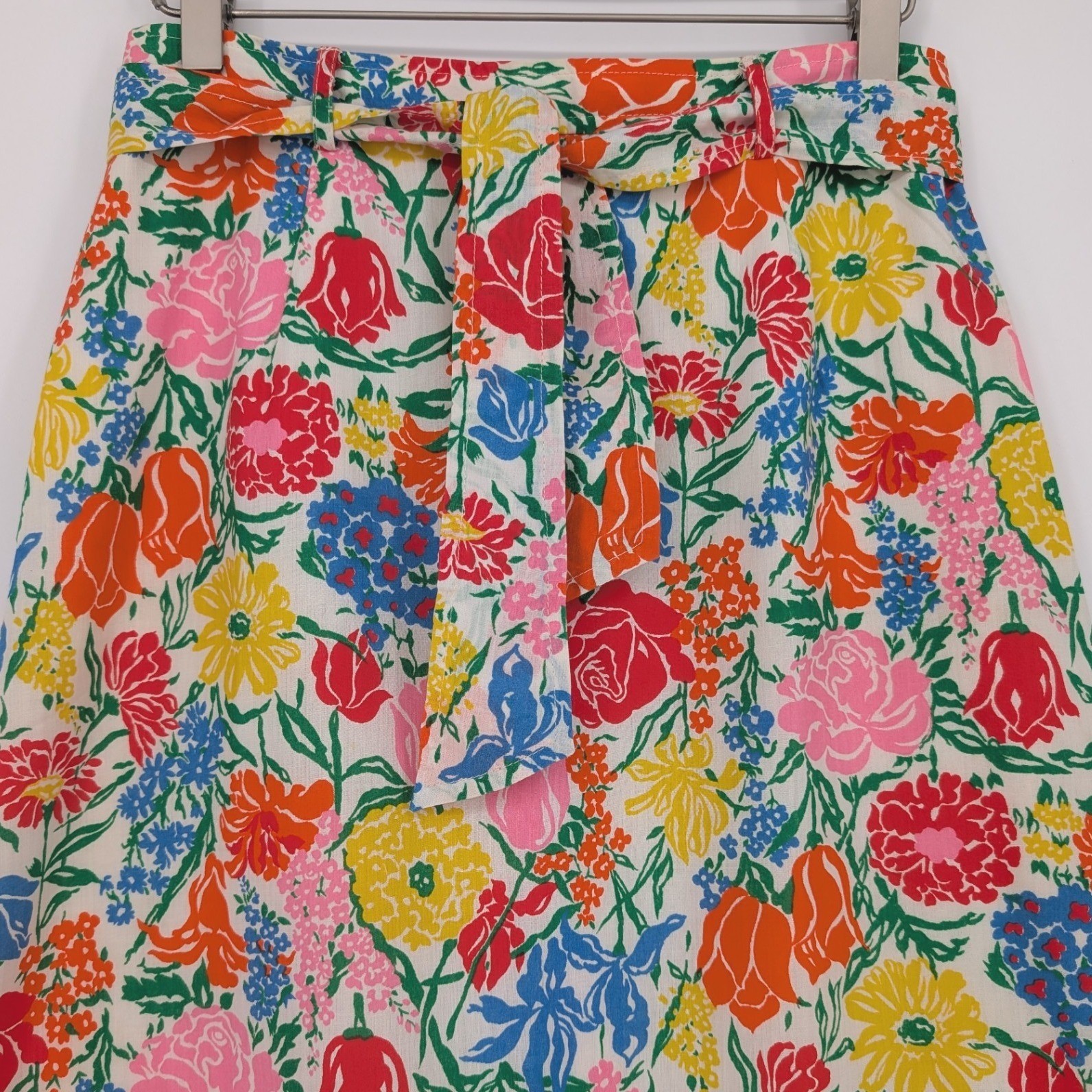 Ah! Austin Hill Maxi Skirt Multicolor Floral Vintage 70s Cottage Boho Retro Mod