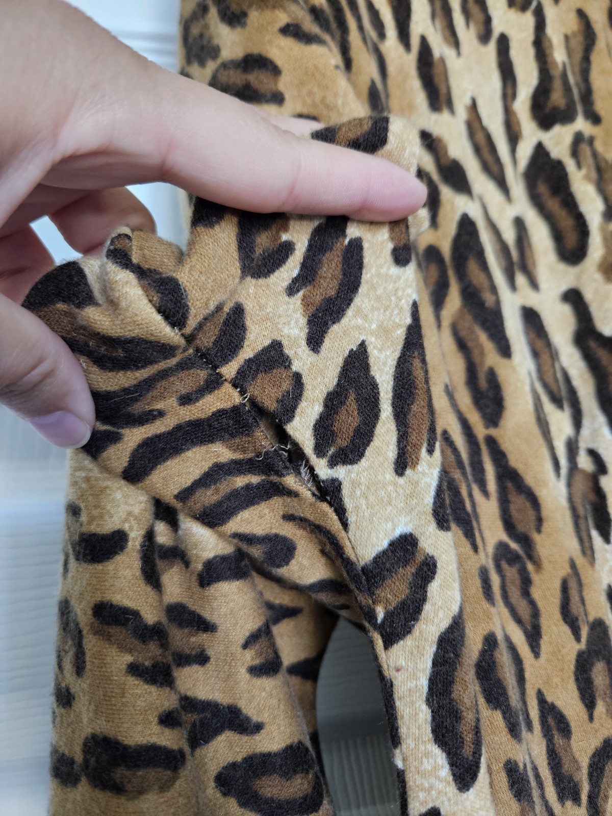 Vtg CHETTA B Animal Print Leopard Cheetah Fitted Pencil Mock Neck Dress