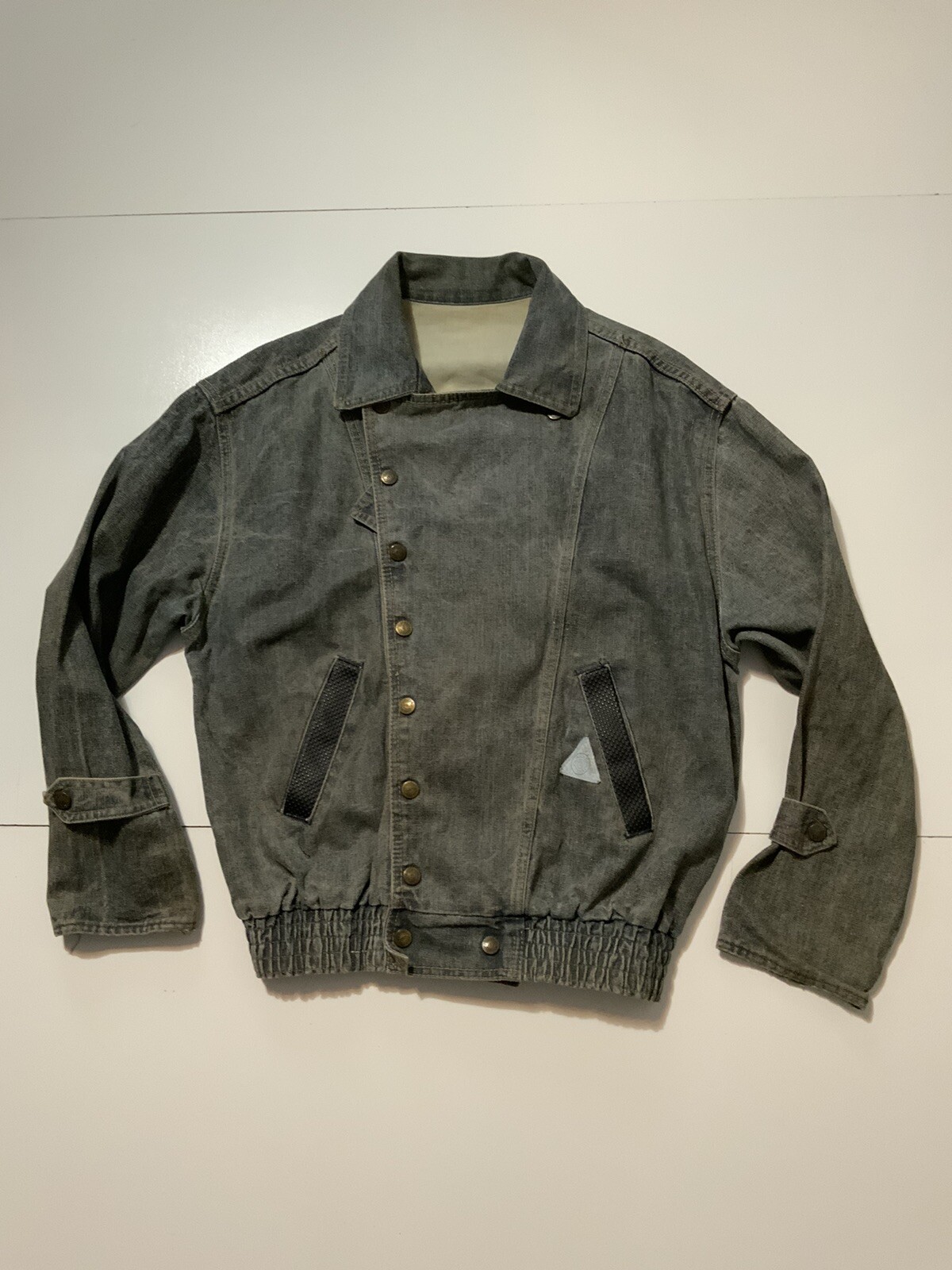 Vintage 80s Jou Jou Denim Motorcycle Biker Retro Women’s Jean Jacket Sz. M