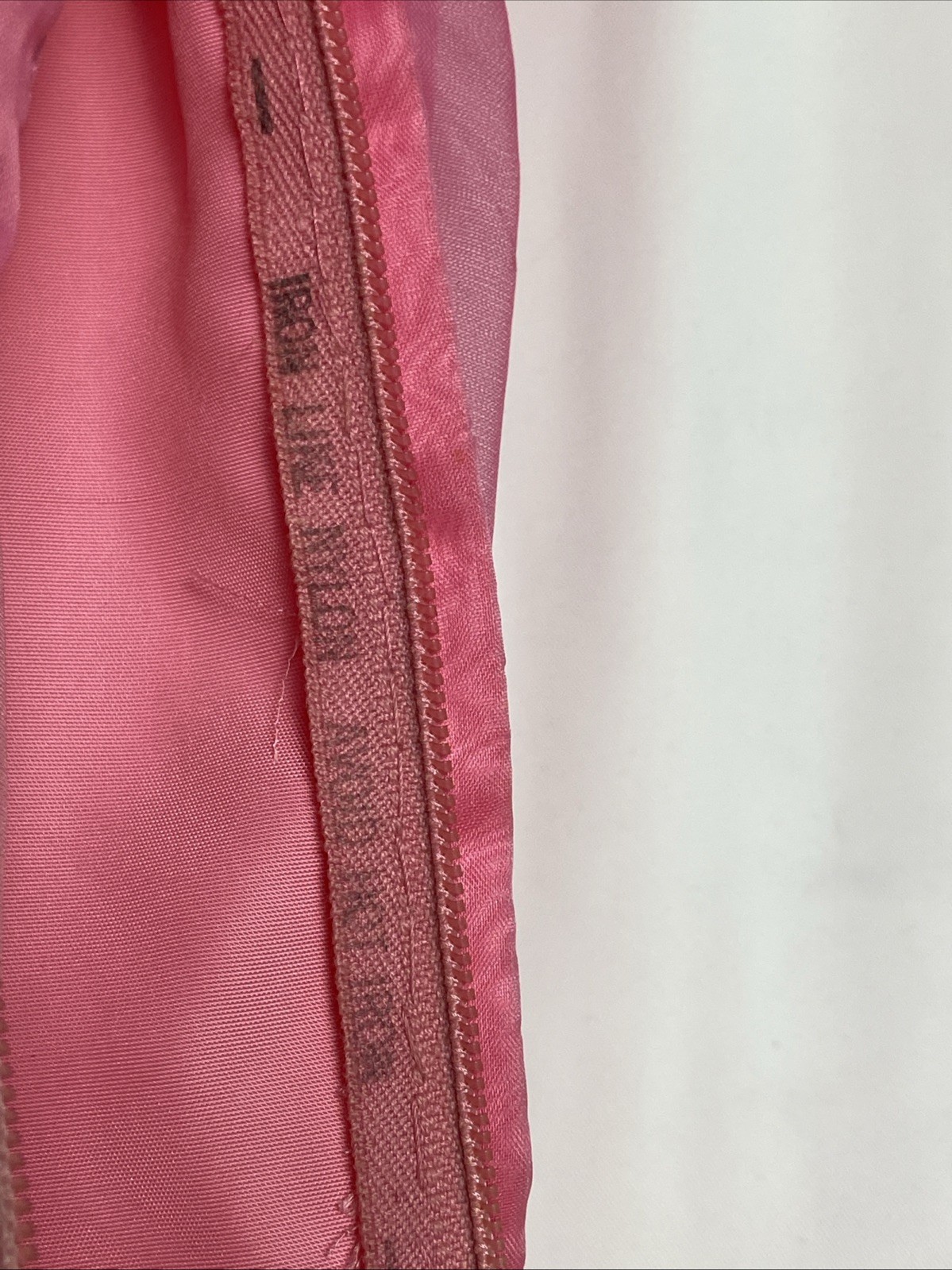 Vintage 60s Sleeveless Chiffon Dress Pink Lace Lined Bow Open Back Empire Waist