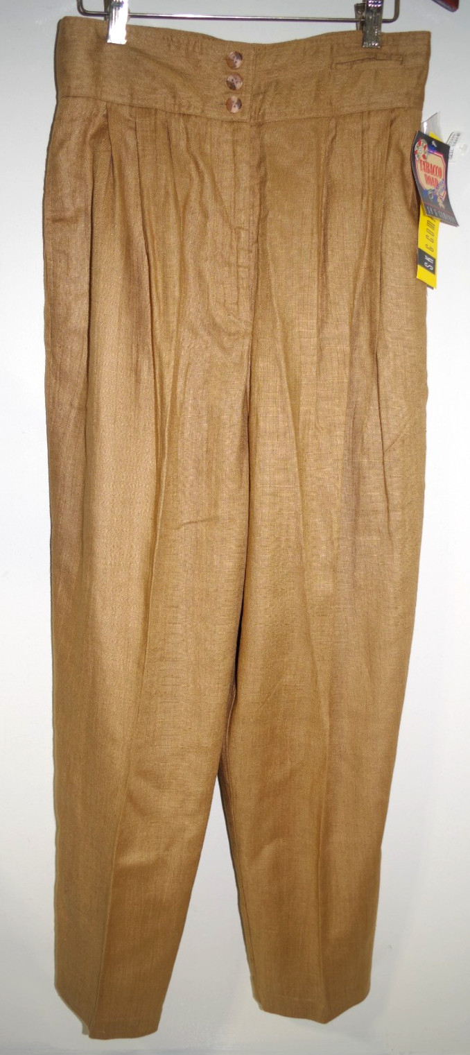 S8 SK & Company NWT Vintage 12 Pleated Trousers Hong Kong Pants Tabacco Road
