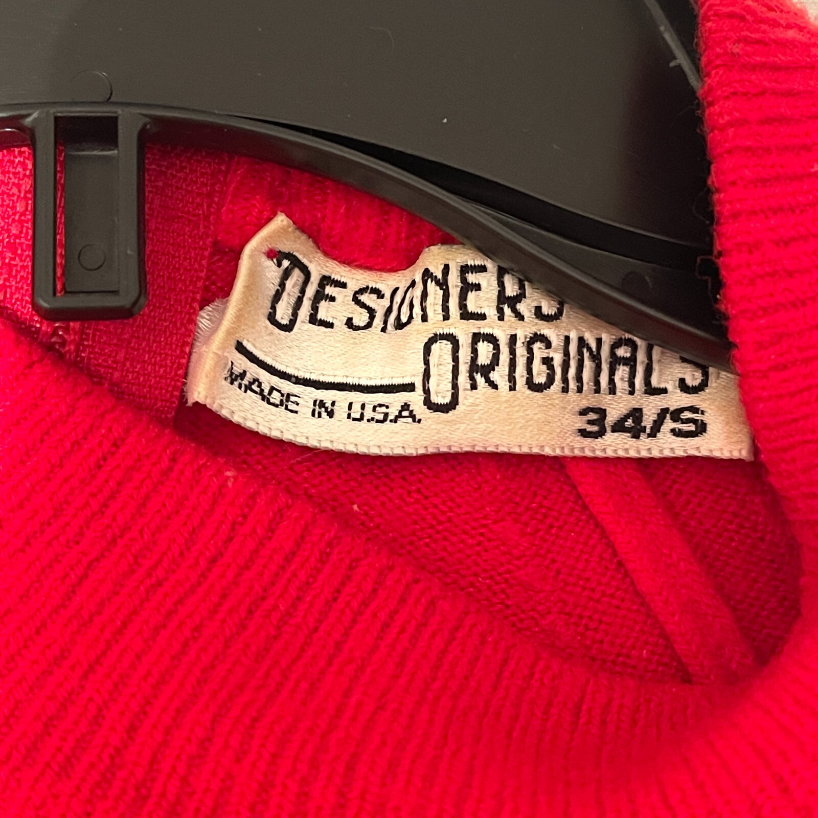 Designers Originals Red Wool Blend Sweater Womens S USA Vintage