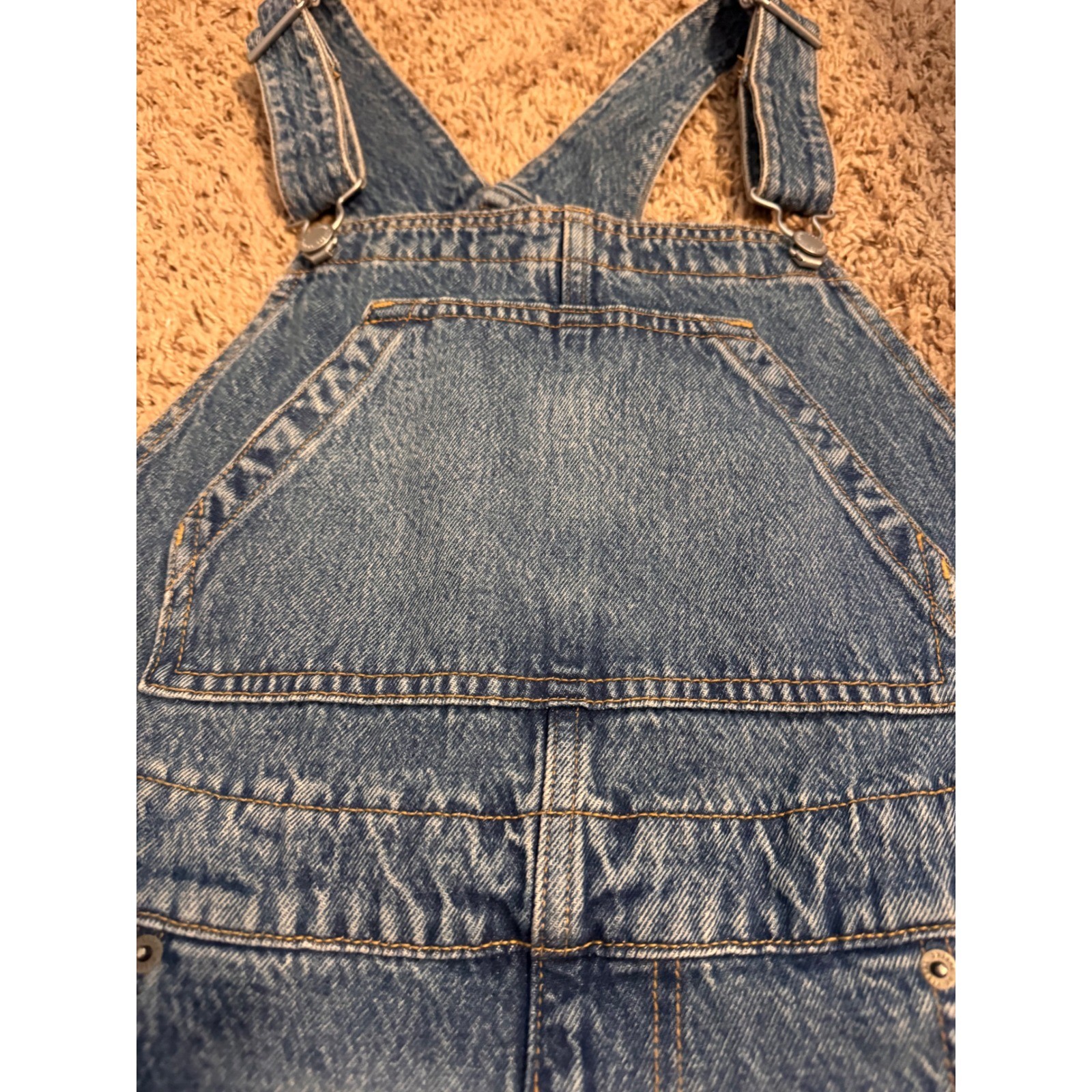Universal Thread Denim Short Overalls Size 6 Distressed Bib Shorts