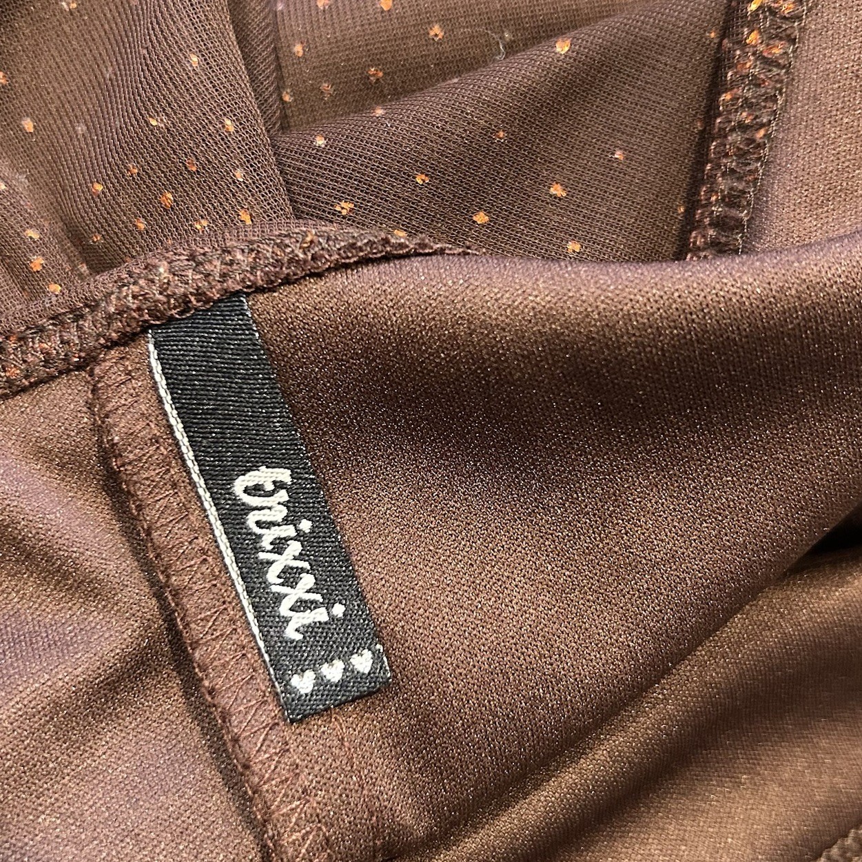 Vintage Trixxi Glitter Jumpsuit Brown Size 5 Made In USA