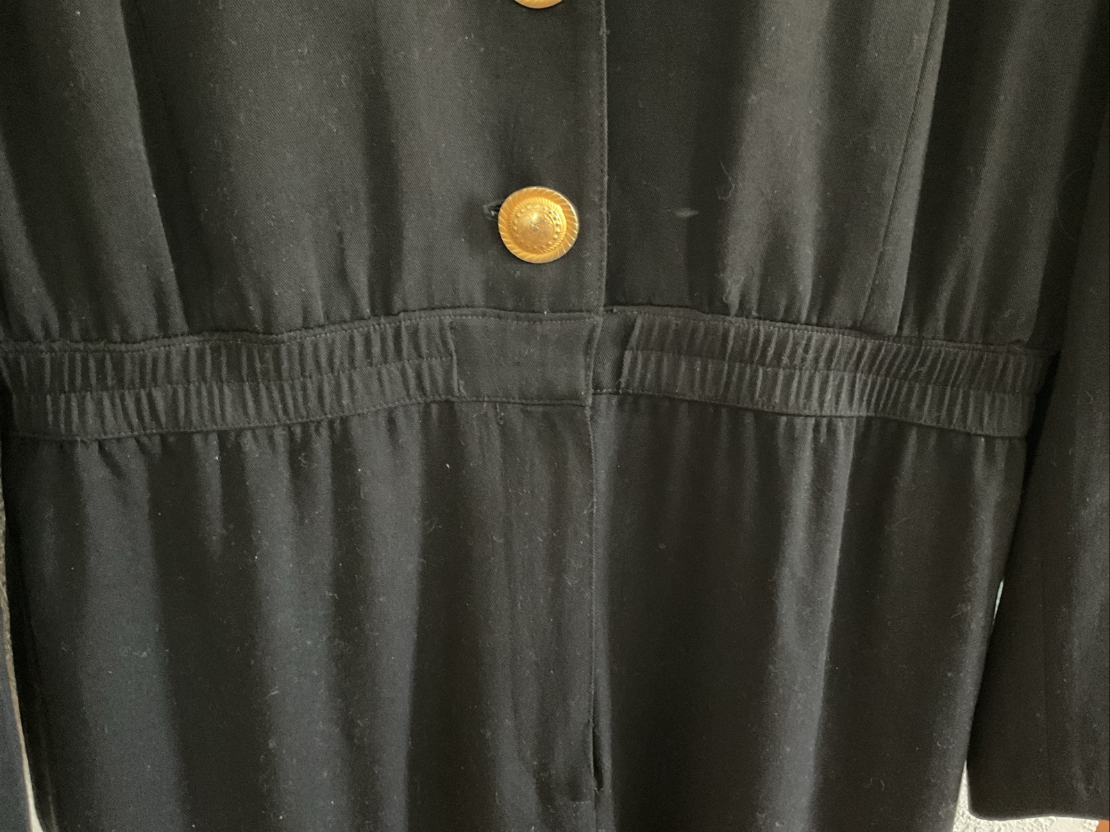 VTG Criscione Lined Jumpsuit Equestrian Style Lined Black Gold Embellished