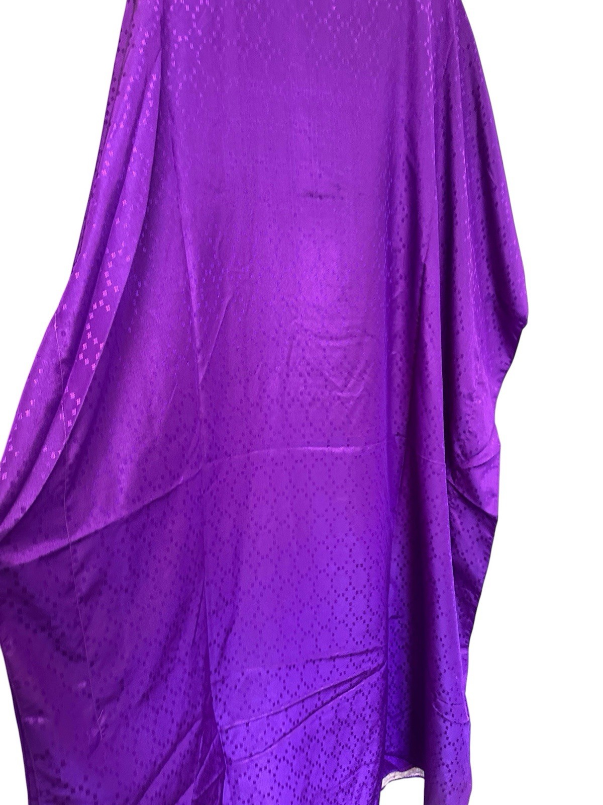 80s PURPLE PLUS SIZE VINTAGE DRESS JEWELED GOLD METALLIC