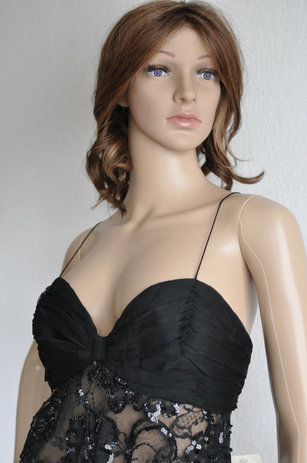 Bellville Sassoon Mullany Vintage Evening Gown Party Cocktail Dress Lace Silk 40