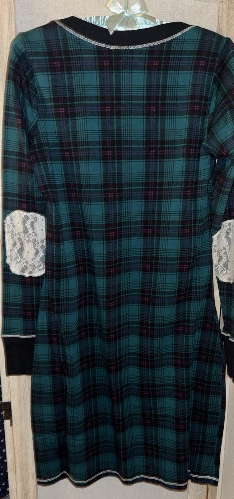 NEW 40 Winks By BedHead Nightgown Medium (Runs Small) Blue/Green Stretch NWT