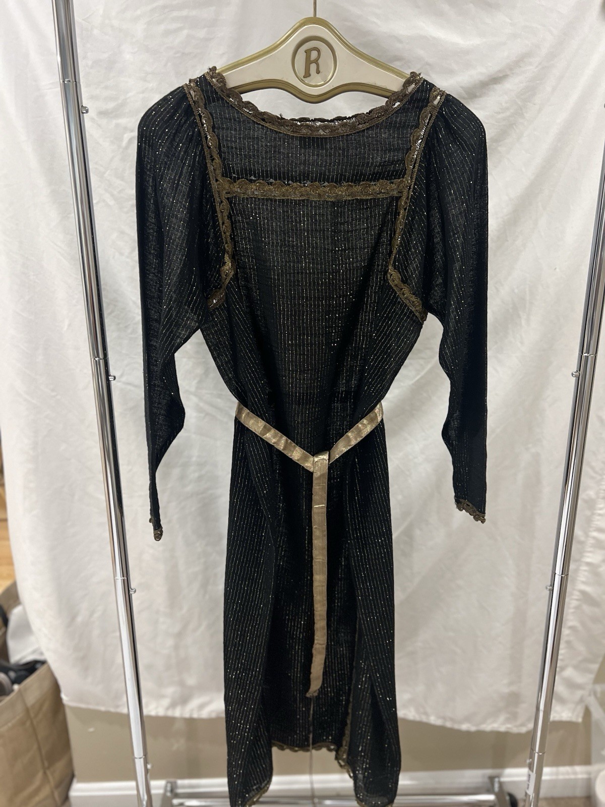 Vintage Geoffrey Beene -Saks Fifth Avenue Metallic/Gold /Black Evening Dress