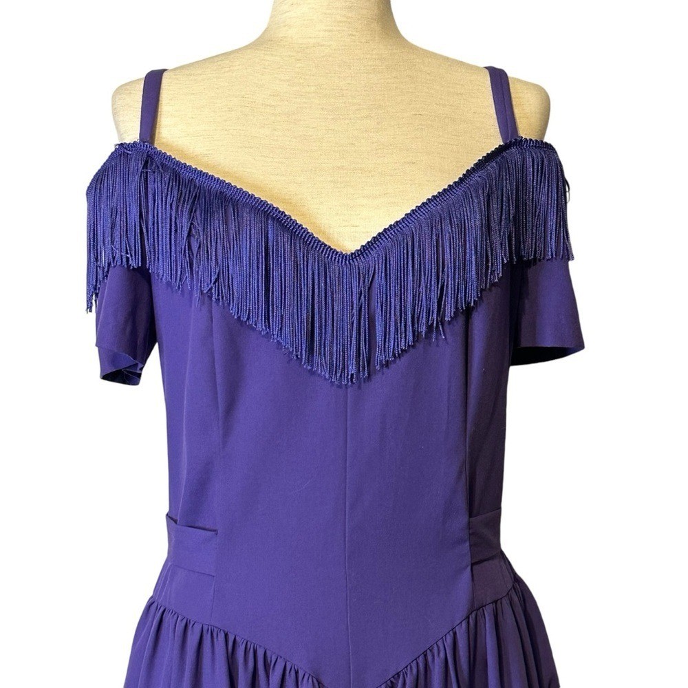 Western Collection USA Vintage Rodeo Cowgirl Musical Theatre Maxi Dress Fringe M