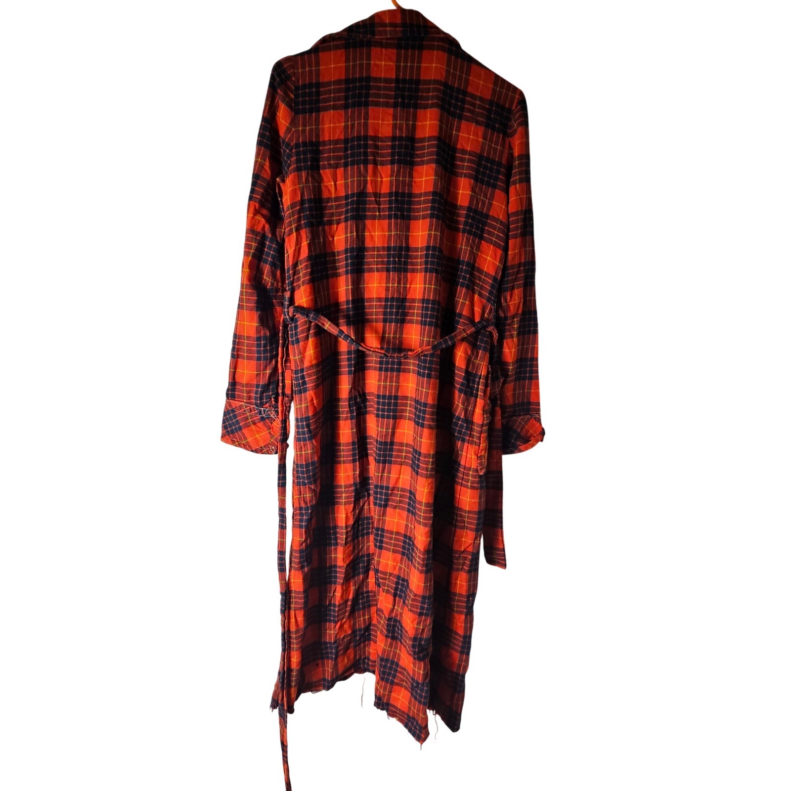 Vintage 50s Viyella B By Cohen Co Plaid Belted Robe Great Britain Country Side