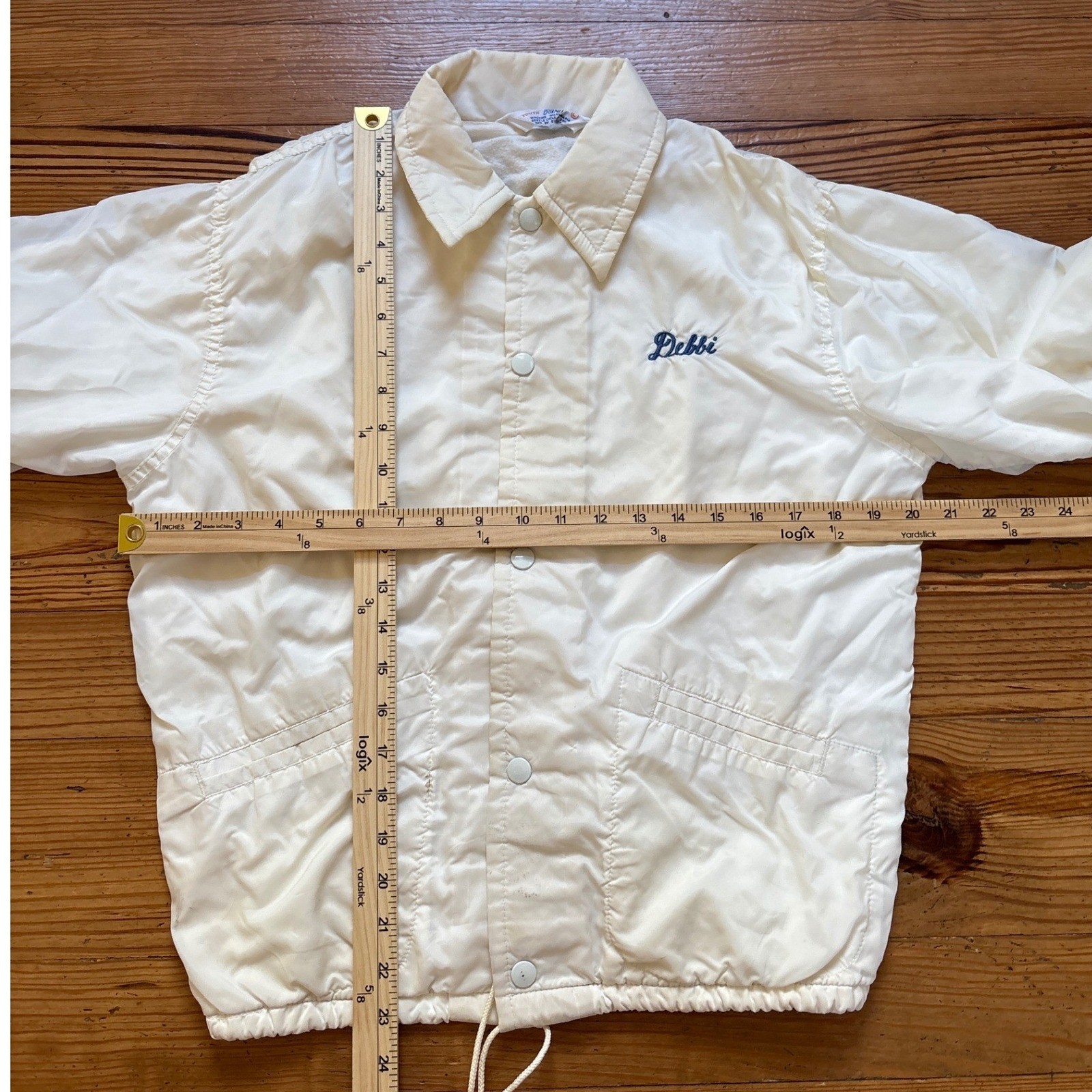 West Wind Coach Jacket Women White Good Vintage Bobs Locker Room SIZE L
