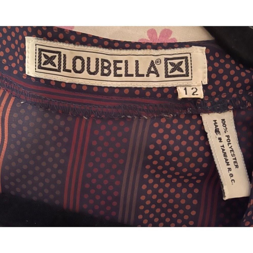 LOUBELLA Sheer Button Down Blouse SIZE 12 PURPLE