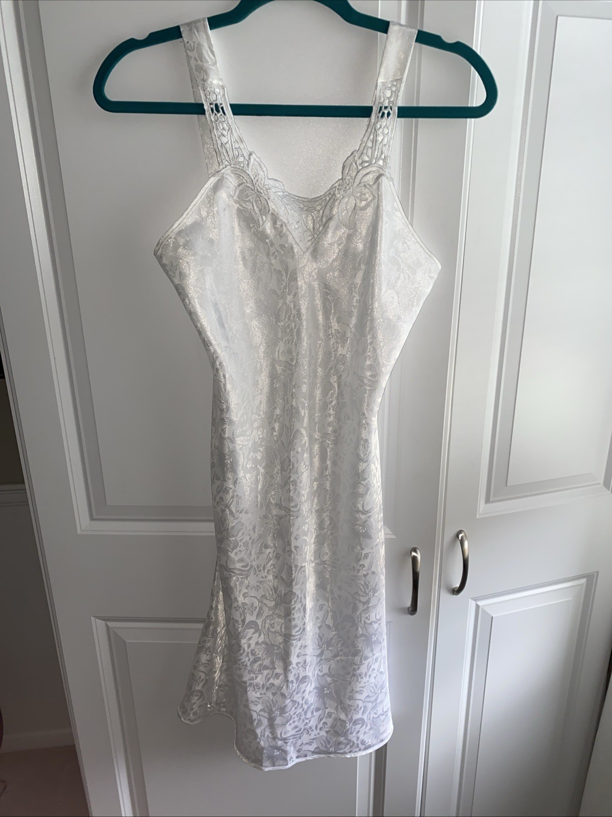 Erika Taylor Vintage Lingerie Nightgown White Small USA Made
