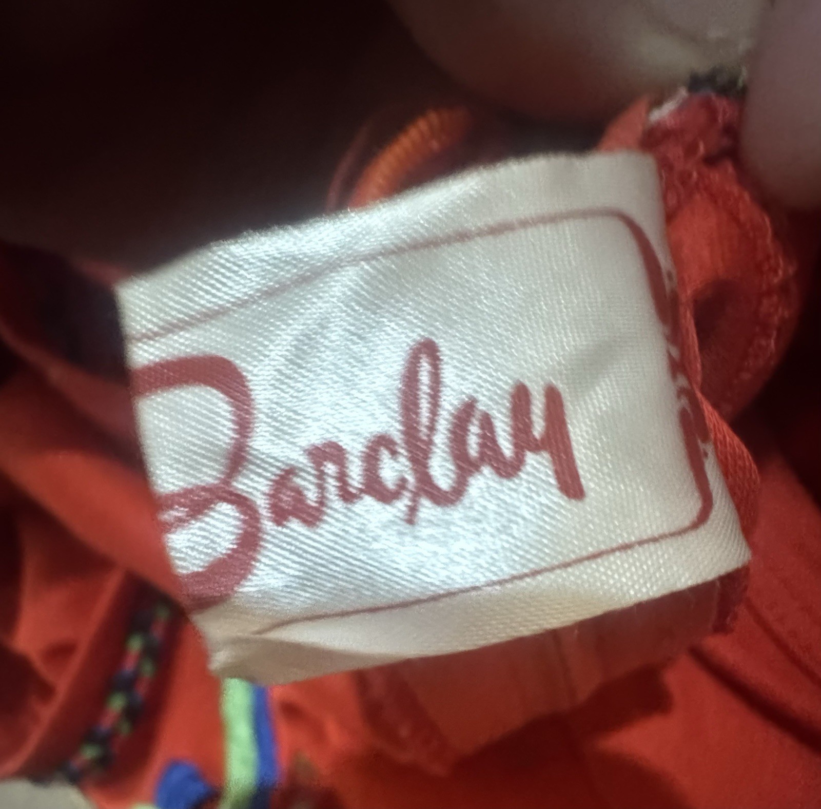 Vintage Baclay Red Dress Embroidered Feather Detail Midi Boho Folk Unique