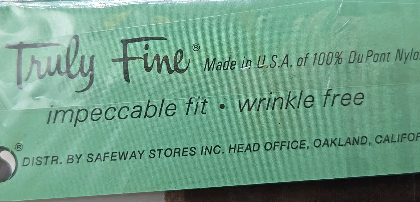 Vintage Truly Fine 1 Pair 100% Nylon Stockings Cantrece USA Walnut 10½-11½ 7004
