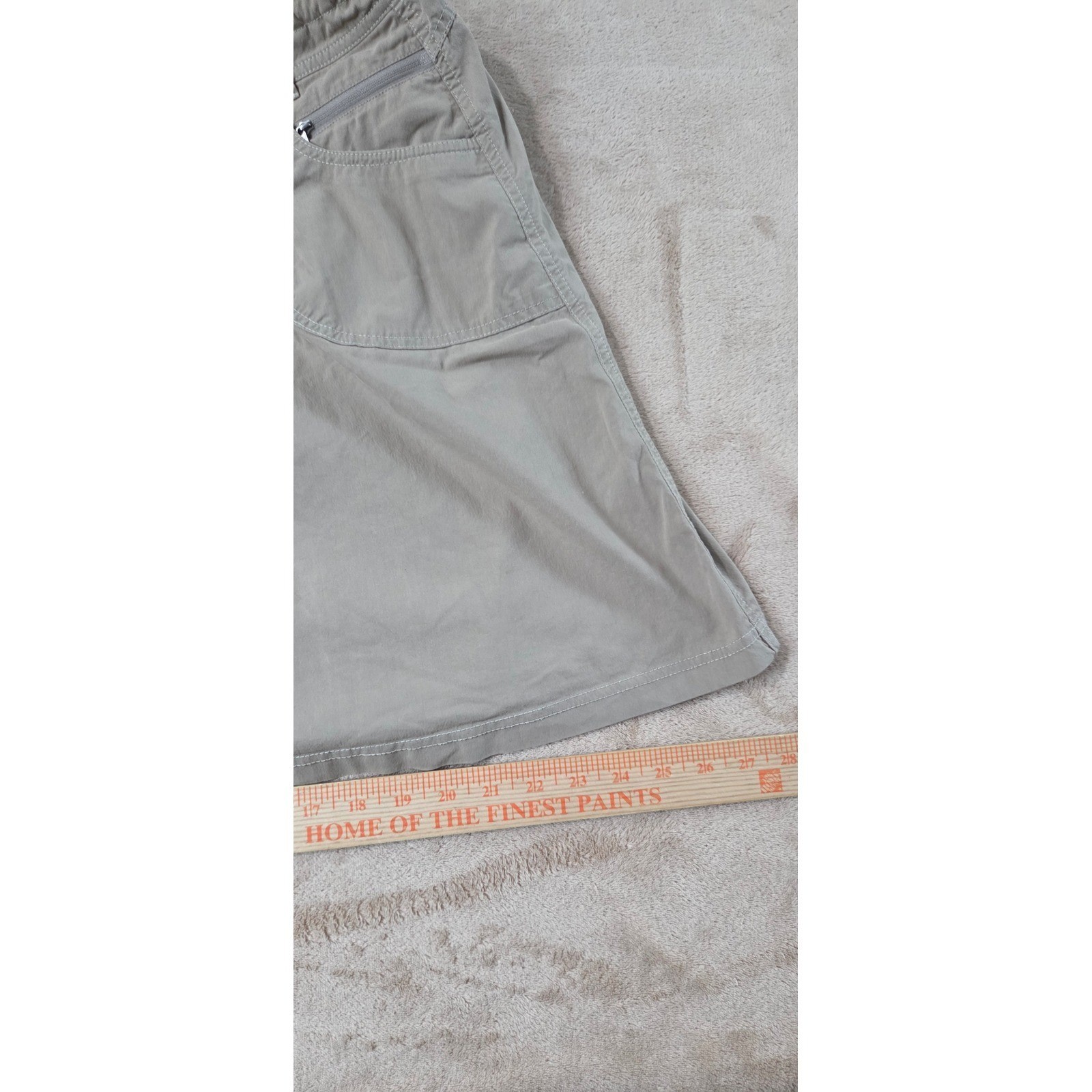 Kuhl Vintage Skirt Womens 12 khaki tan outdoor cargo pocket Trail skort hiking