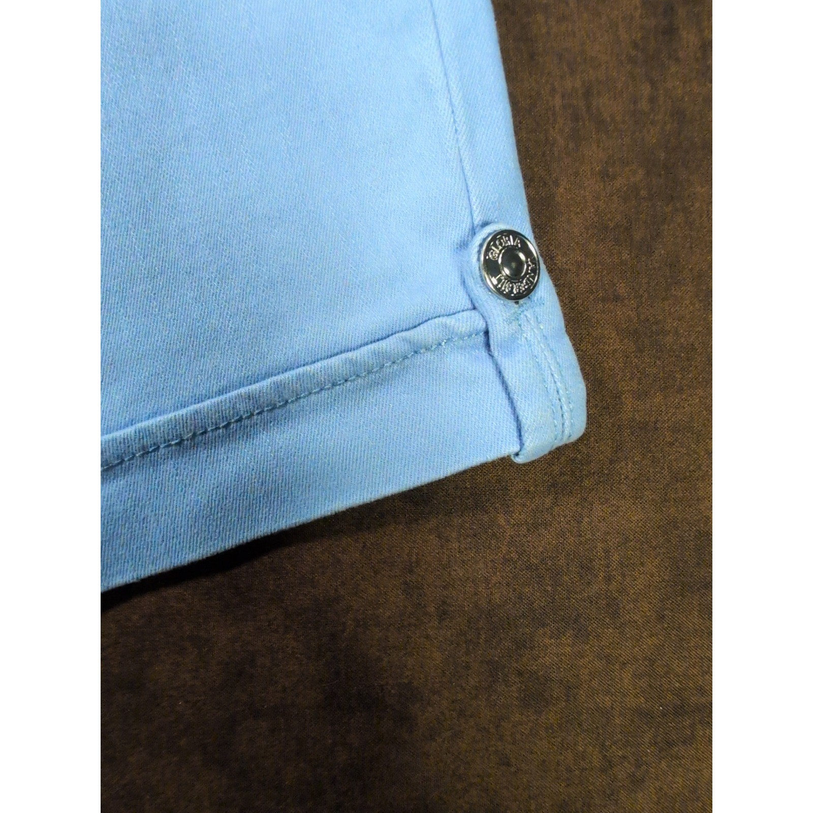Gloria Vanderbilt Periwinkle Blue Slimming Effect Skimmer Capri Pants Womens 10