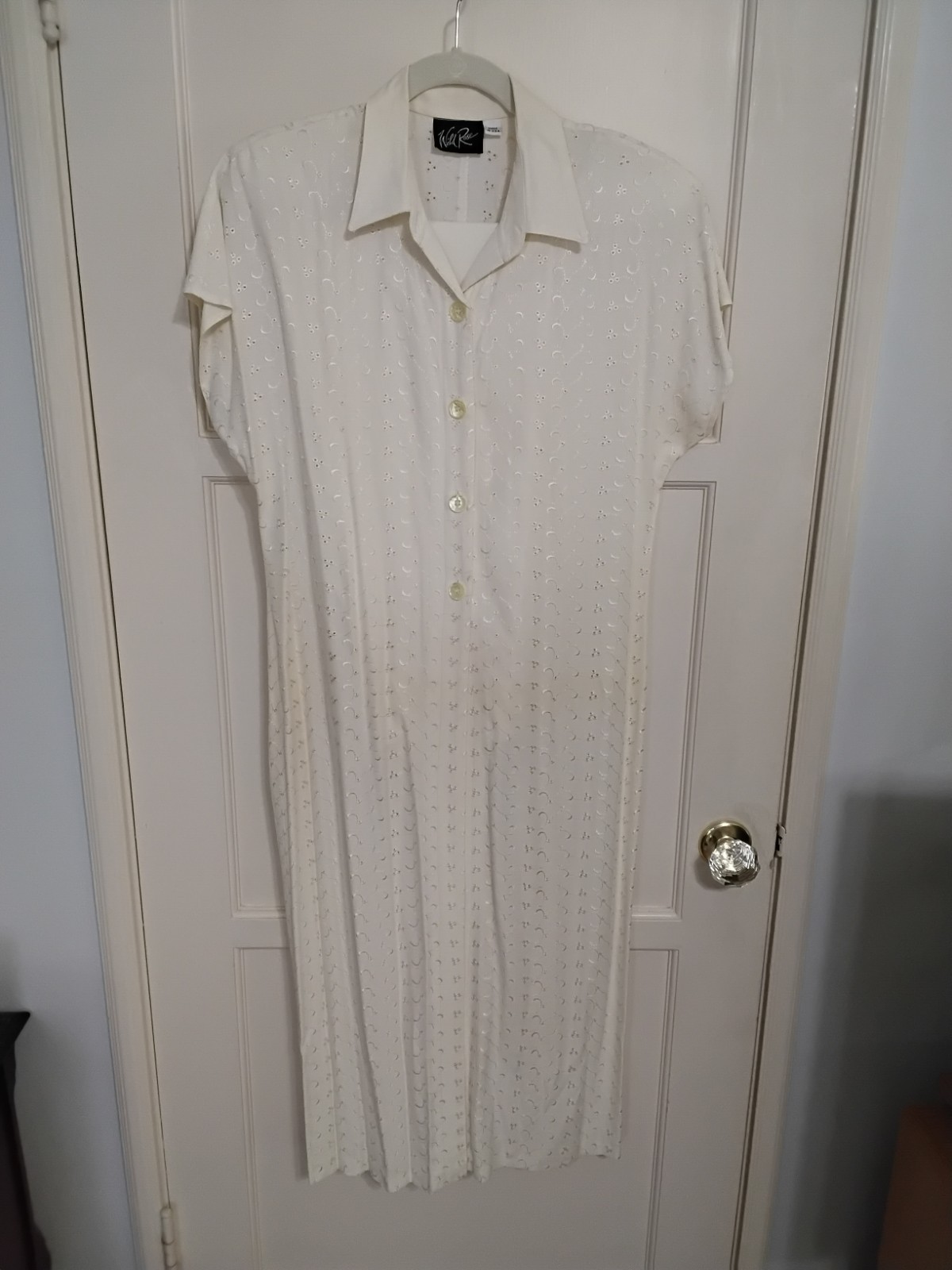 Vintage Wild Rose Cream Pant Suit Set Eyelet Duster 1990’s
