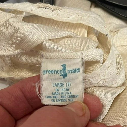 Greenco Maid Vintage Camisole Size 7 L Lace Accents Very Good Condition Read