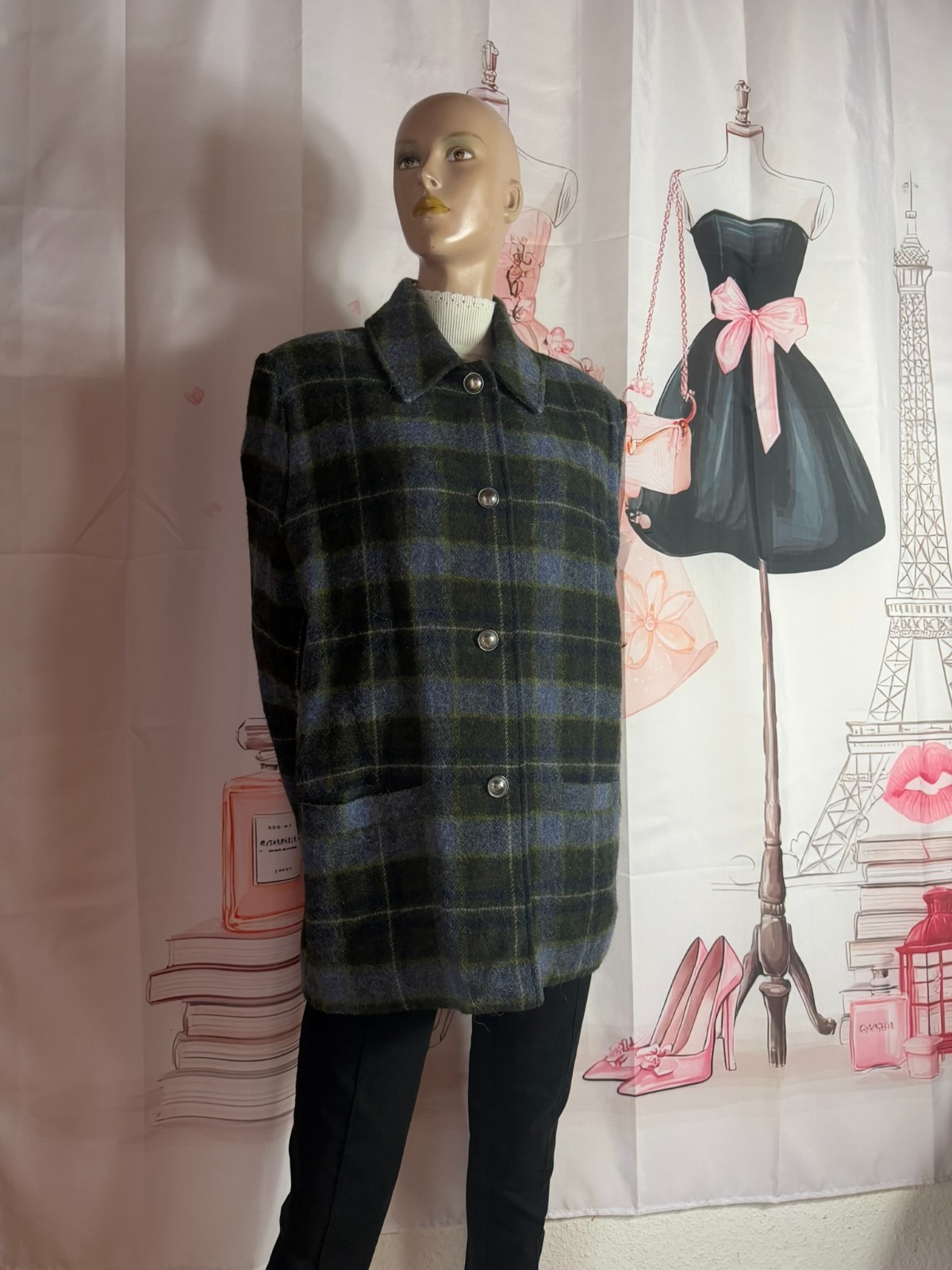 Hammerschmid Alpaca Virgin Wool Jacket 42 44 46 Heritage Check Vintage Luxury