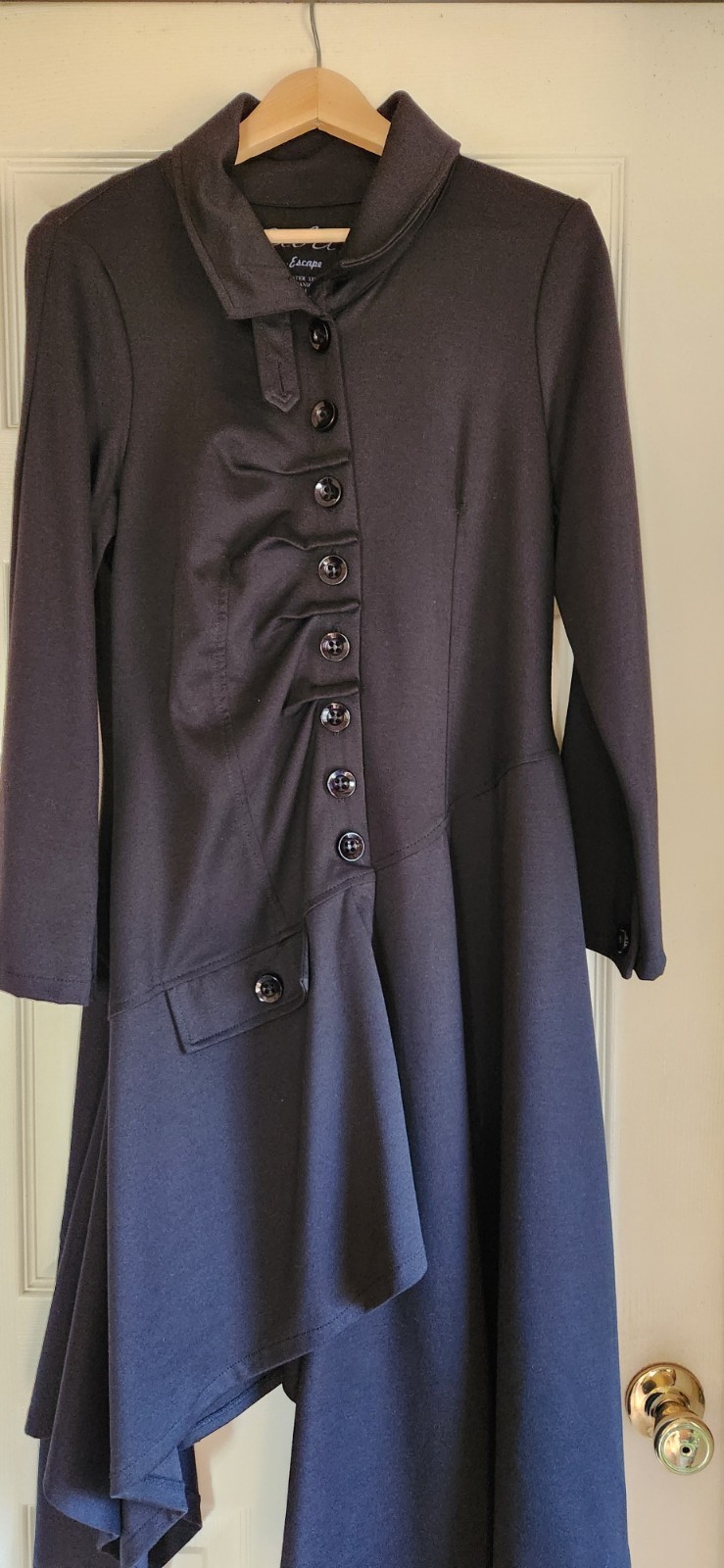 Asymmetrical Lagenlook Duster Jacket Goth Witchcore Victorian Cosplay Size Mediu