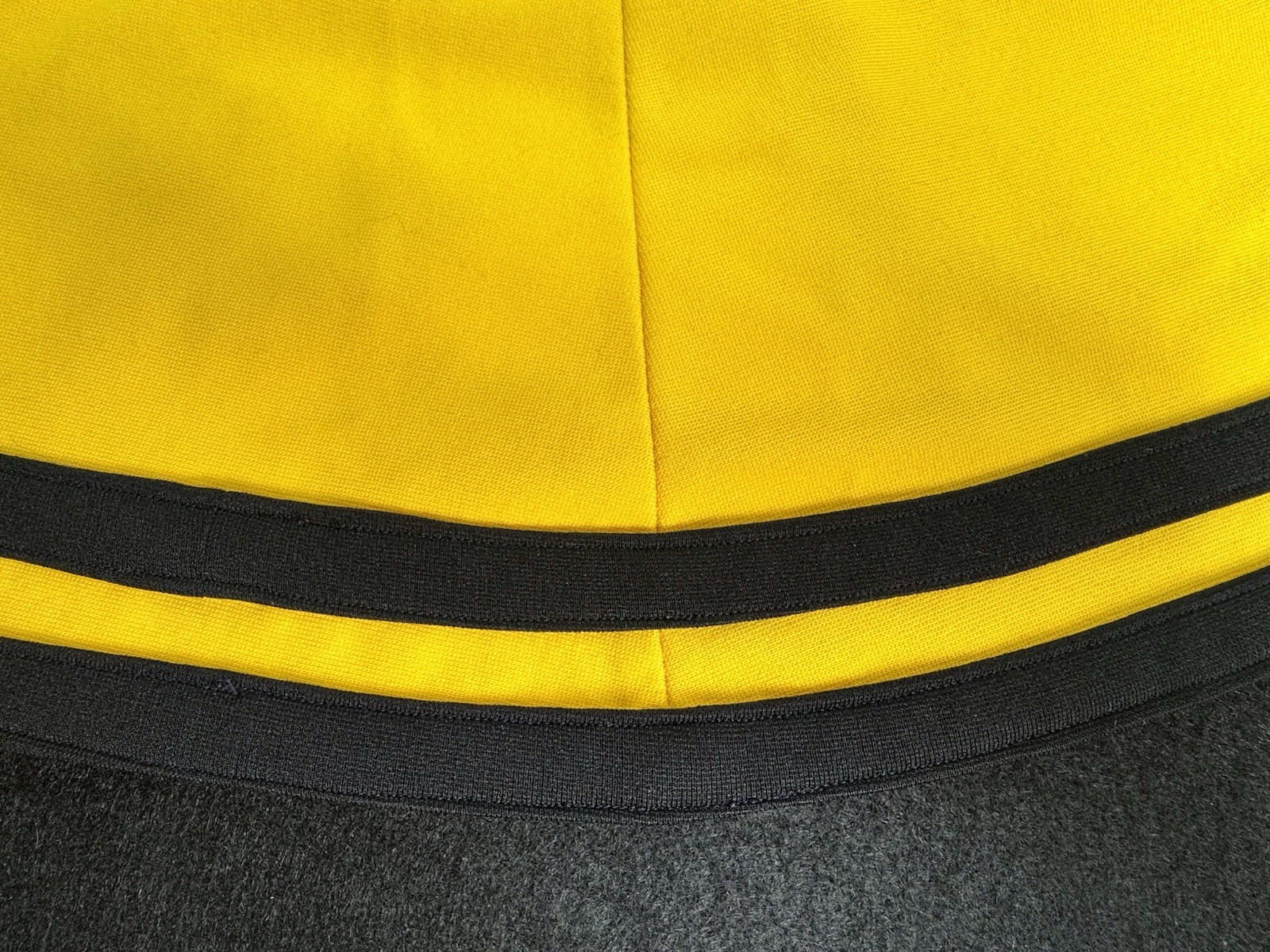 Vintage Cheerleader Skirt Yellow And Black 24” Waist Stripe Great Condition
