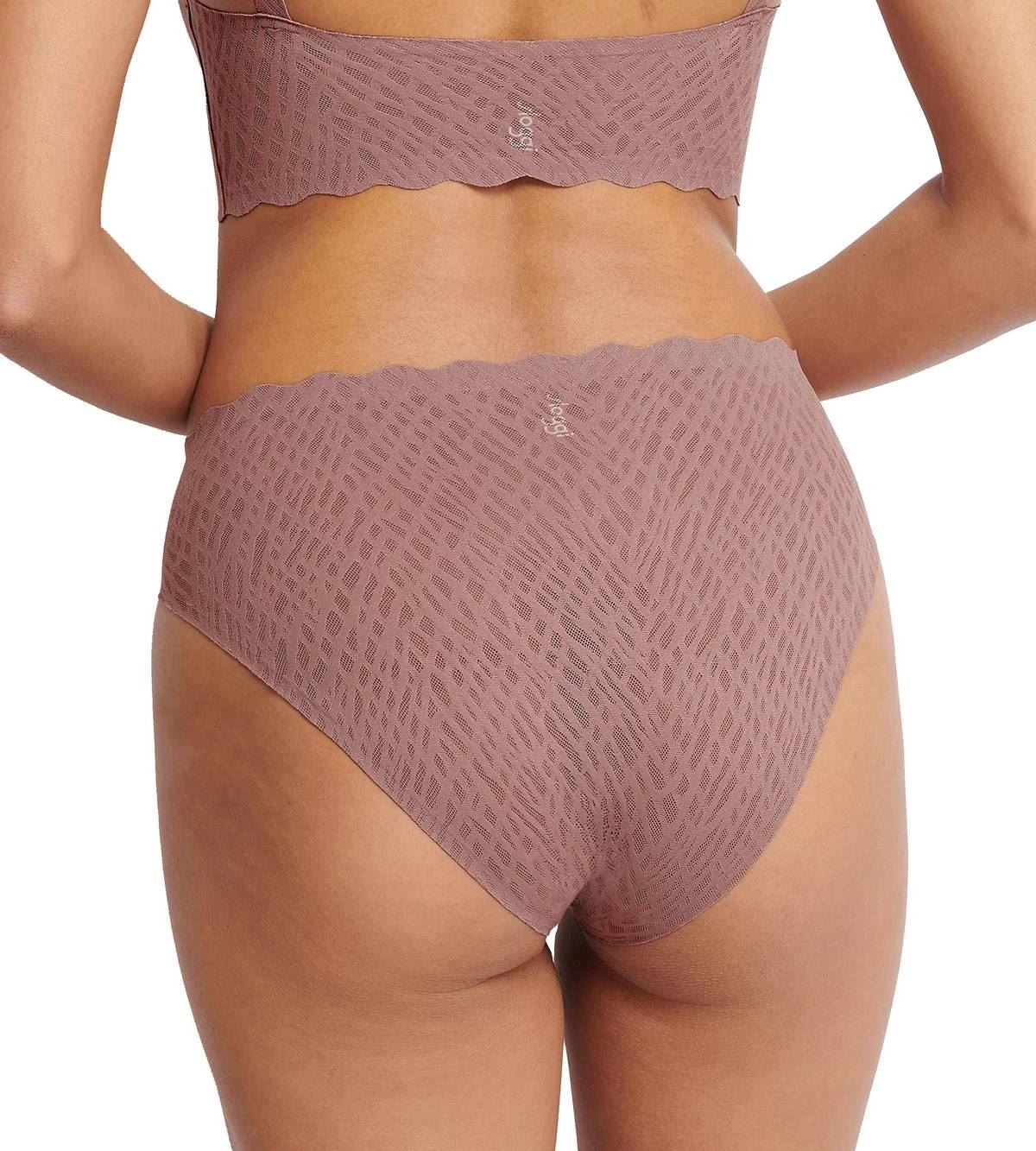 Sloggi Womens Zero Feel Bliss High Leg Knickers – Cacao Brown