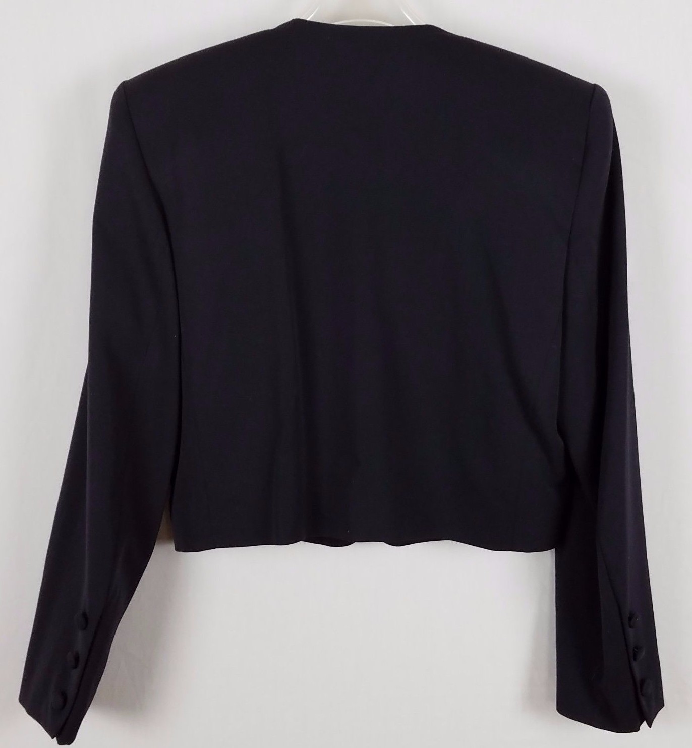 SUZELLE black vintage Jacket Embroidered Butterflies and Leaves size 6