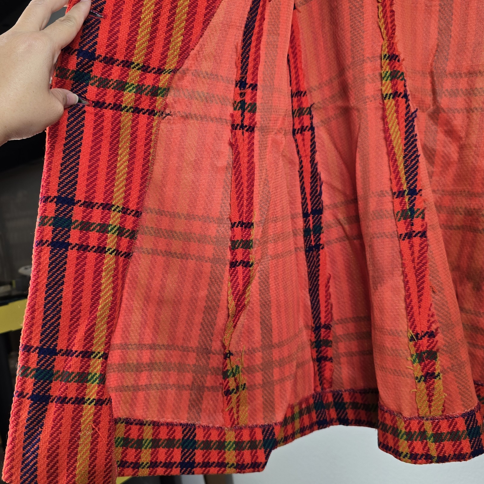 VTG 1960s Suz Of Califoria Women’s Red Plaid Mod Mini Dress Size 8 (See Notes)