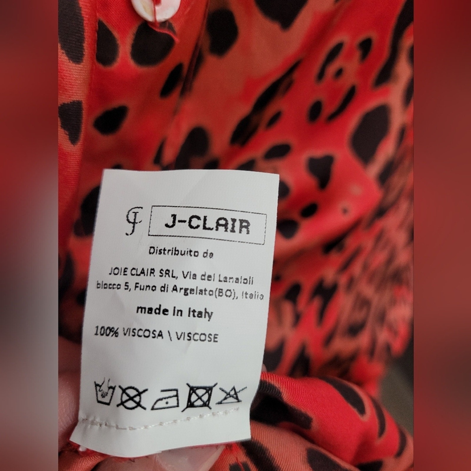 Women’s Red Leopard Print Button Down Shirt