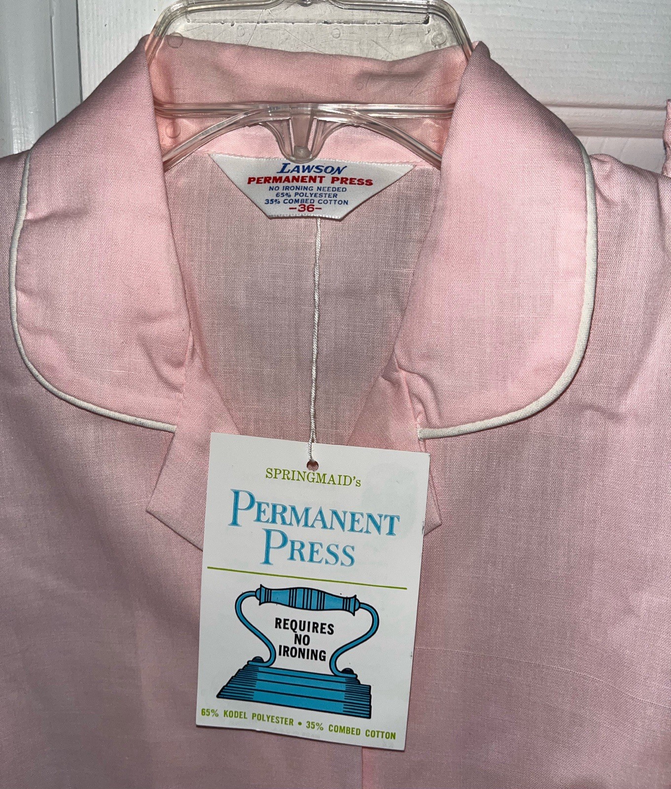 New Vintage Springmaid’s Lawson Pajama Set Top Bell Leg Pant Sz 36