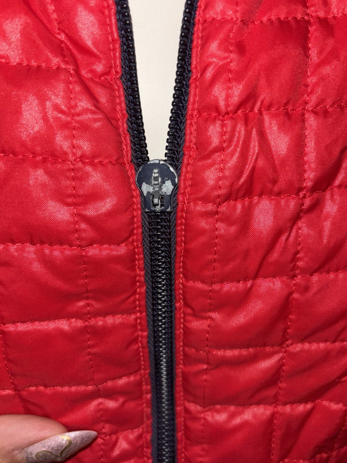 Vintage Red JacketDenim And Leather Accents Lined Interior Women’s L Men M