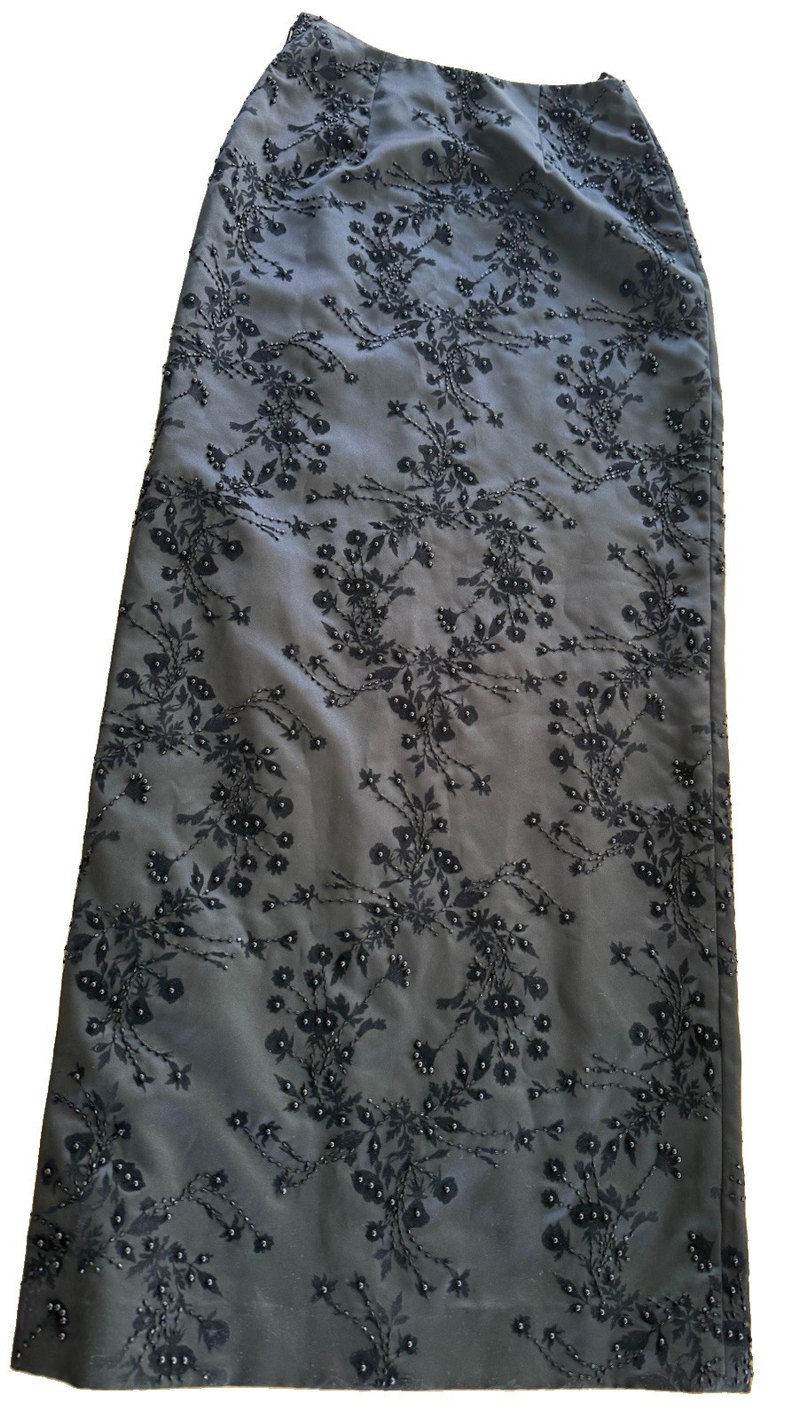 VTG Evening Skirt Black Sequin Maxi Women Sz 4 Formal Sparkly Evening Quiet Lux