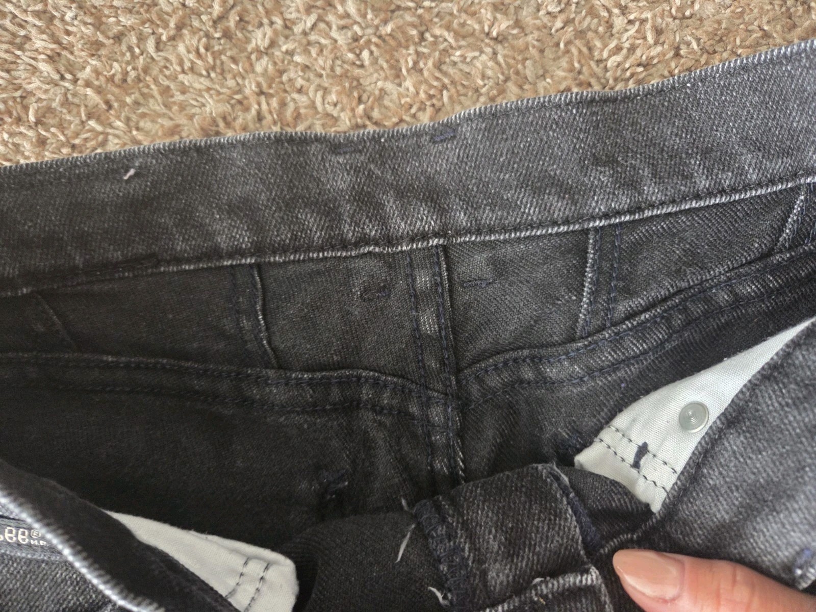 Vintage Lee Women’s Black High Rise Straight Leg 14 Medium Jeans