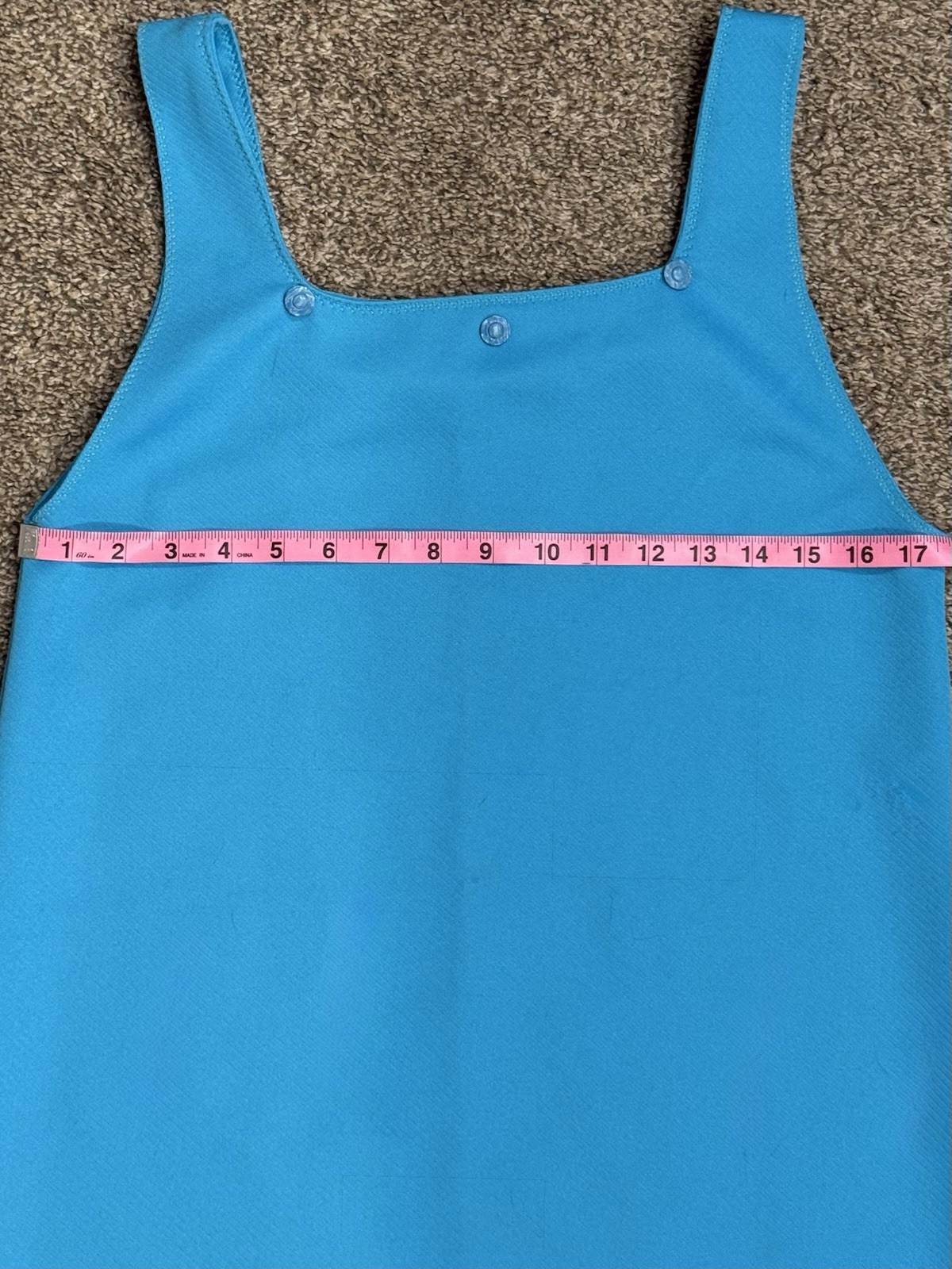 1960s Mod Dress Teal Blue Shift Summer Sleeveless Mini Women Medium Large Retro