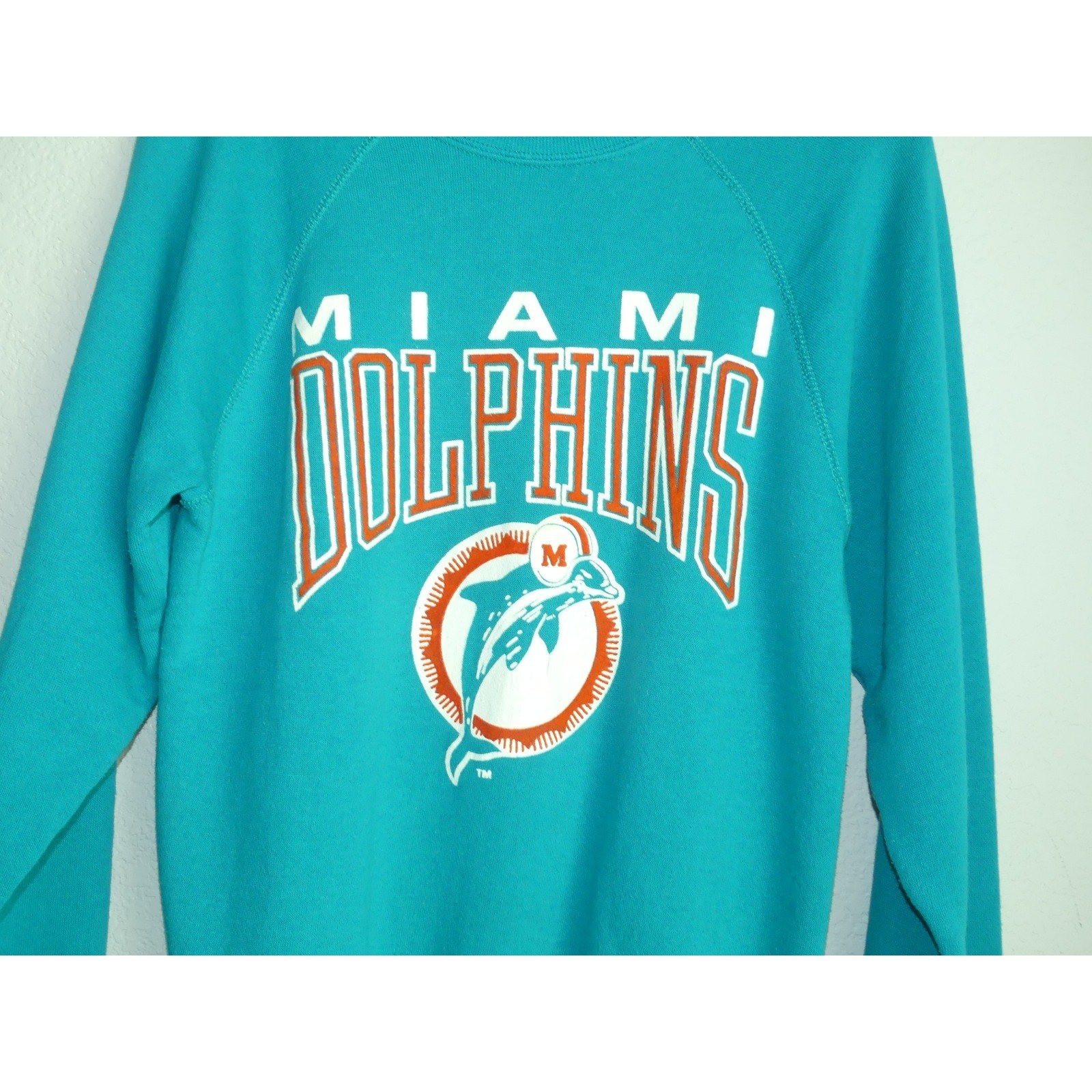 Vintage 80’s Artex Miami Dolphins NFL Sweatshirt Women’s Medium USA Rare Ladies