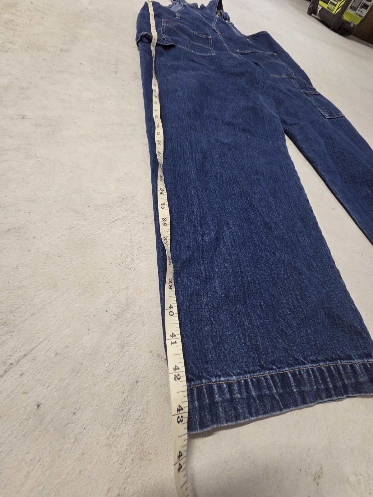 VTG 90s No Excuses Womens Size XL Denim Blue Jean Bib Overalls Cargo Carpenter