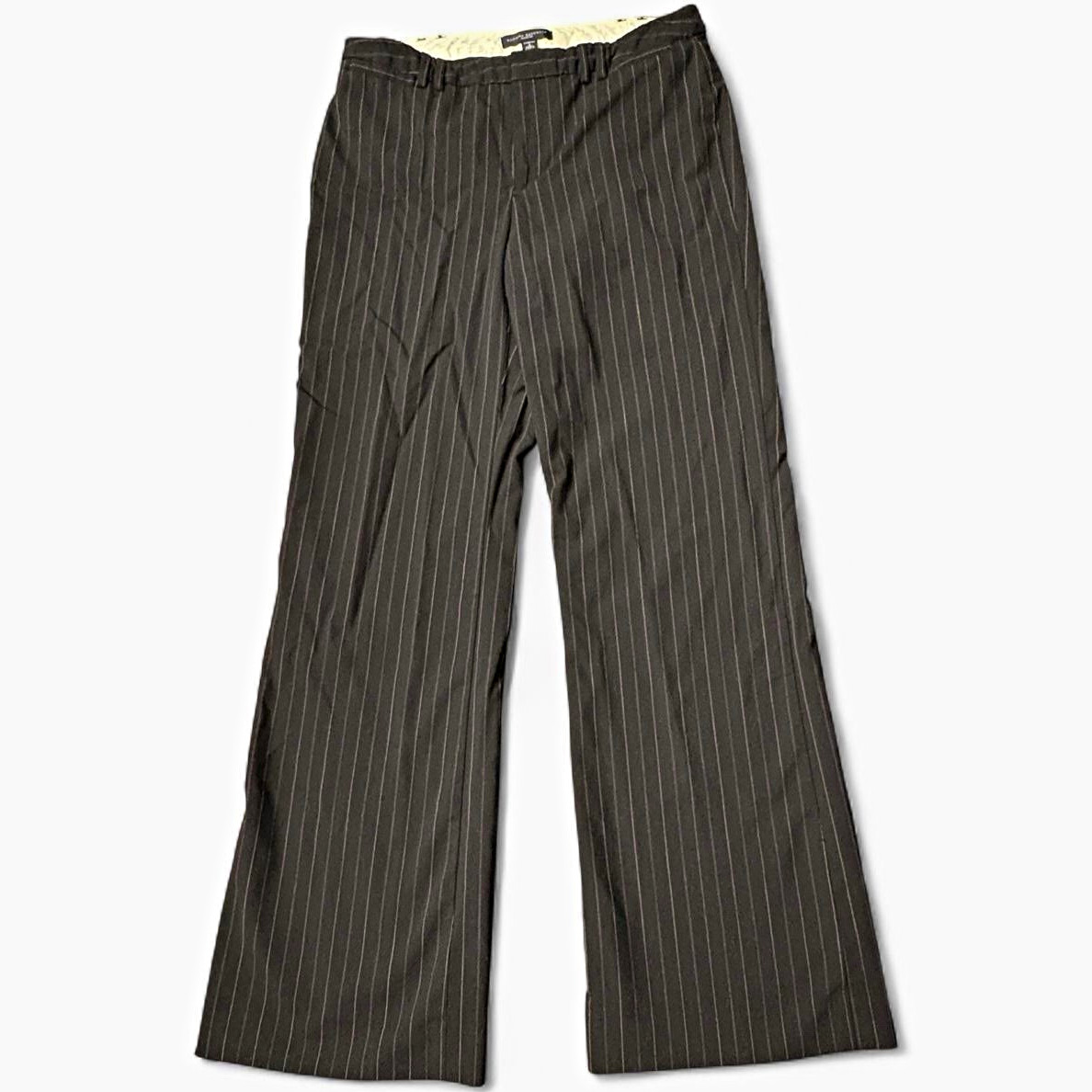 VTG Banana Republic Y2K Trousers Women’s 6 32×32 Martin Lined Pinstripe Wool