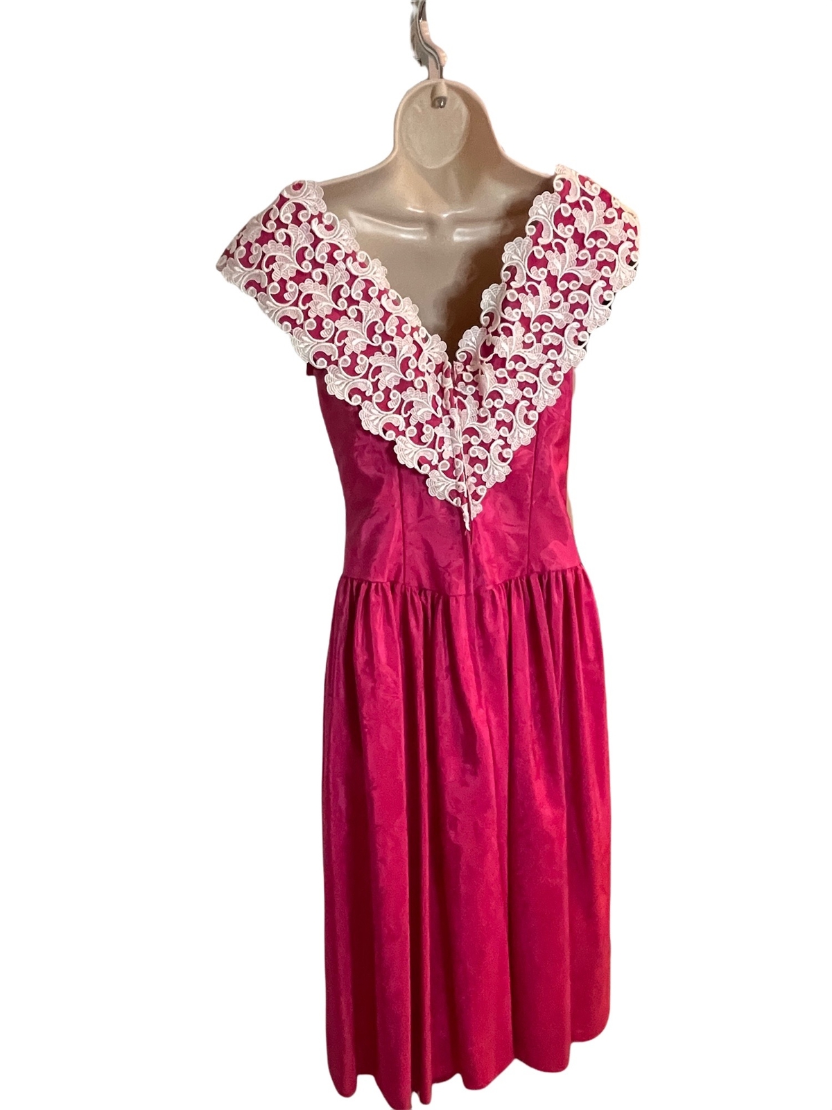 Dance Allure Vintage 1980s Made in the USA Pink Party Formal Prom Dress Sz 10