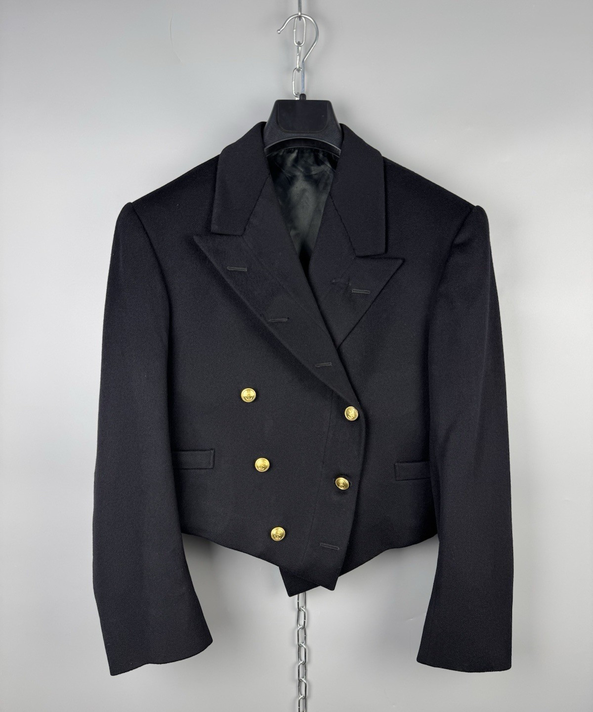 Vintage 1972 Gieves Hawkes Blazer Wool Cropped Naval Officer Jacket Coat